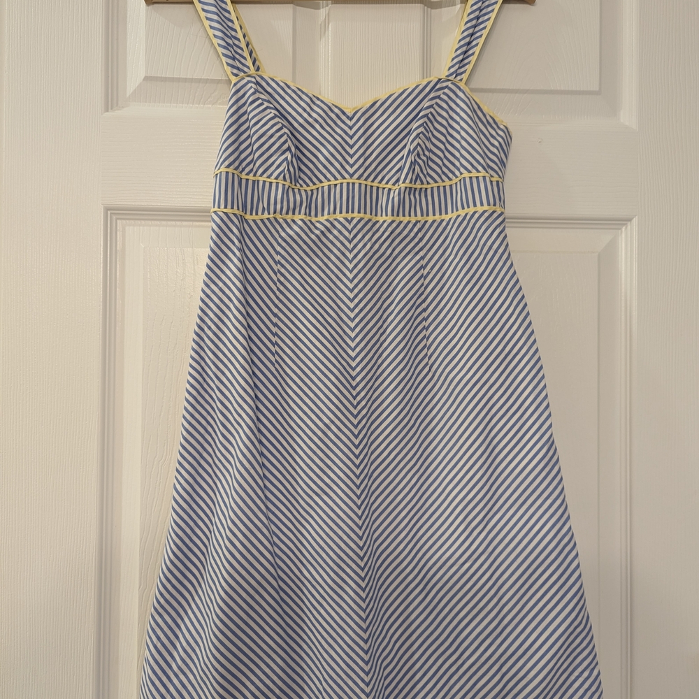 Striped Sundress with Yellow Accents